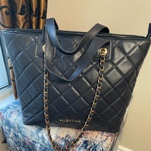 Neavy Blue/quilted design/ Tote Bag by Valentino